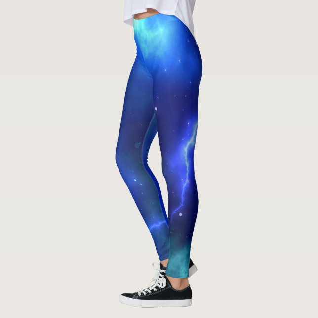 Blaue Blitzstürme Leggings (Links)