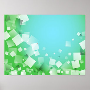 Blaue Blöcke Poster