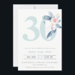 BLAUE BLUE BLUEN AUS GEWEBTEM AQUA 30. JEDEN ALTER EINLADUNG<br><div class="desc">Wenn Sie weitere Anpassungen oder andere passende Artikel benötigen,  kontaktieren Sie mich bitte unter yellowfebstudio@gmail.com</div>