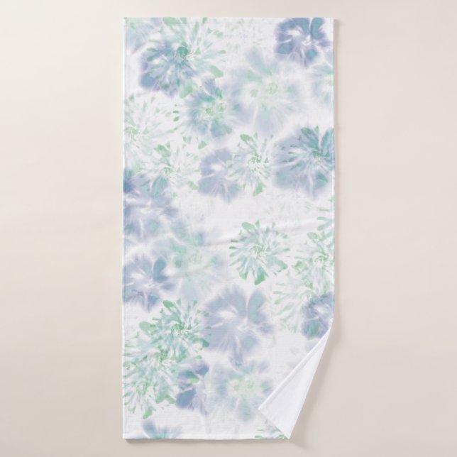 Blaue blühende Blume Blumenmuster Muster der blaue Badehandtuch (Badehandtuch)