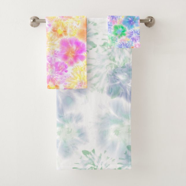 Blaue blühende Blume Blumenmuster Muster der blaue Badhandtuch Set (Insitu)