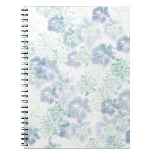Blaue blühende Blume Blumenmuster Muster der blaue Notizblock