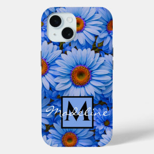 Blaue blühende Sonnenblumen Blau dekoriert Case-Mate iPhone Hülle