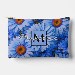 Blaue blühende Sonnenblumen Blau dekoriert Zubehörtasche