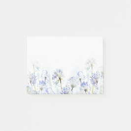 Blaue Blume Aquarellzeichnung Post-it Klebezettel