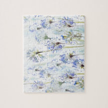 Blaue Blume Aquarellzeichnung