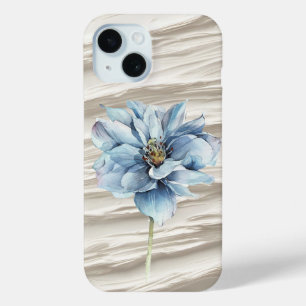 Blaue Blume auf Abstrakten Elfenbeingewebe Case-Mate iPhone Hülle