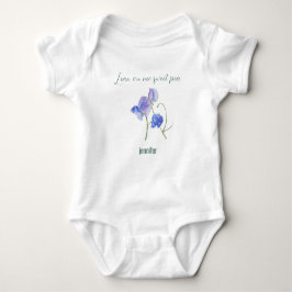 Blaue Blume Baby Strampler