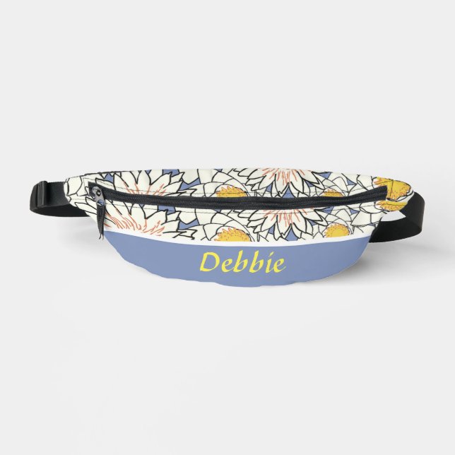 Blaue Blume Bauchtasche (Vorderseite)