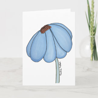 Blaue Blume Blank Karte