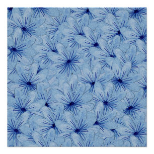 Blaue Blume Bouquet Poster
