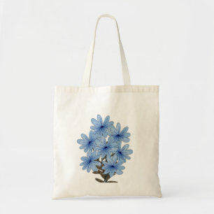 Blaue Blume Bouquet Tragetasche