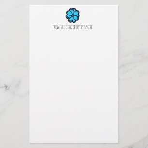 Blaue Blume Briefpapier