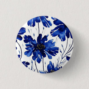 Blaue Blume Button