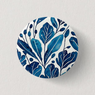 Blaue Blume Button