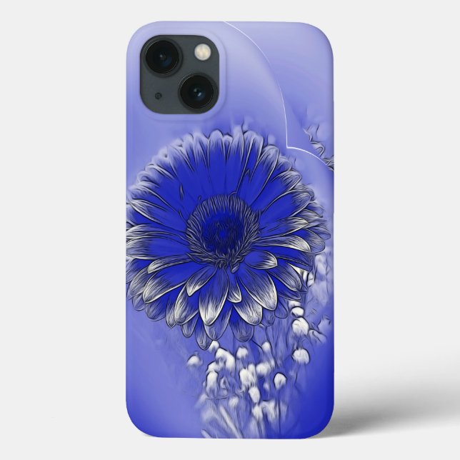 Blaue Blume Case-Mate iPhone Hülle (Rückseite)