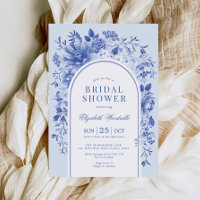 Blaue Blume Chinoiserie Brautparty