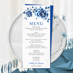 Blaue Blume Chinoiserie Pisa Werbekarte