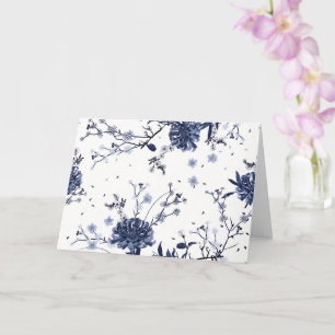 Blaue Blume, Florale Kunst, Wasserfarben-Rose, Per Karte