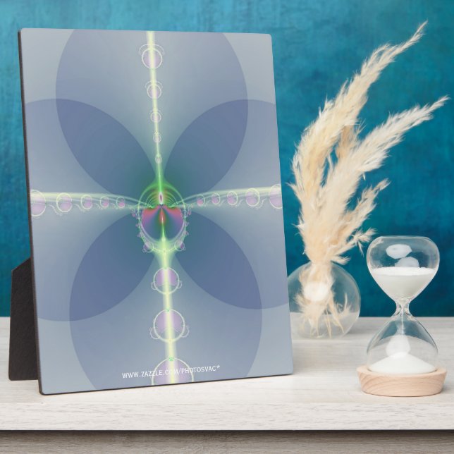 Blaue Blume Fotoplatte (Seite)