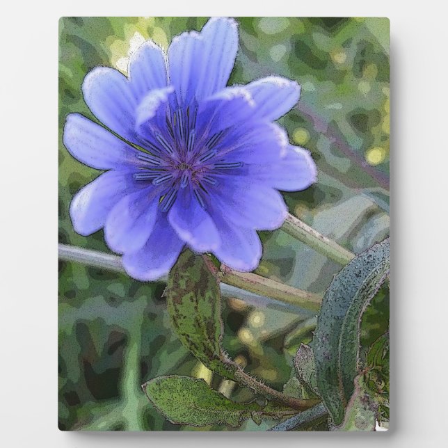 Blaue Blume Fotoplatte (Vorderseite)