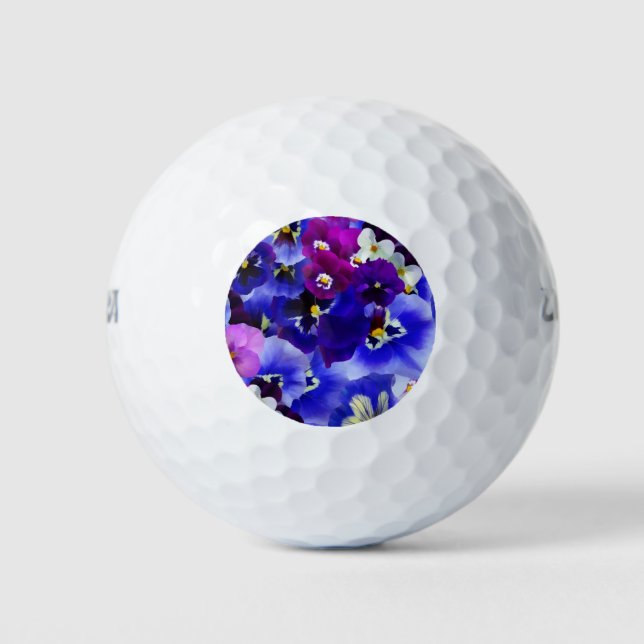 Blaue Blume Golfball (Vorderseite)