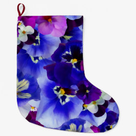 Blaue Blume Großer Weihnachtsstrumpf