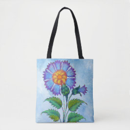 Blaue Blume Halftone auf Blau Fine Art