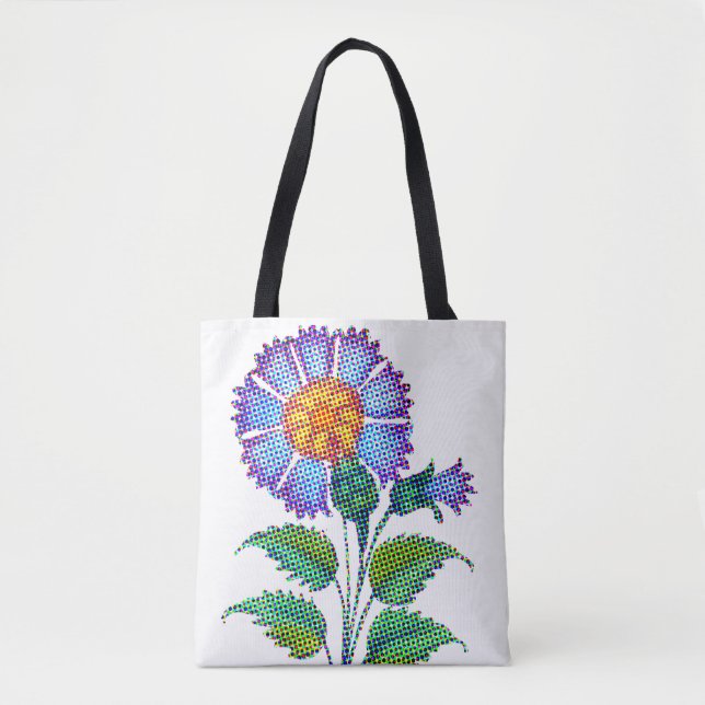Blaue Blume Halftone Fine Art (Vorderseite)