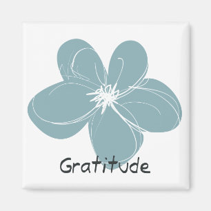 Blaue Blume Inspiration Dankbarkeit Magnet