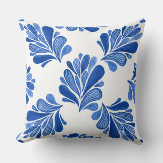 Blaue Blume Kissen