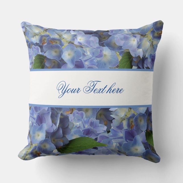 Blaue Blume Kissen (Vorderseite)