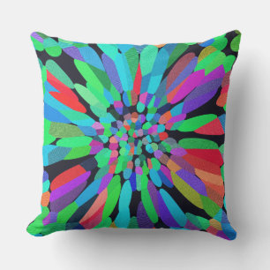 Blaue Blume Kissen Für Draußen