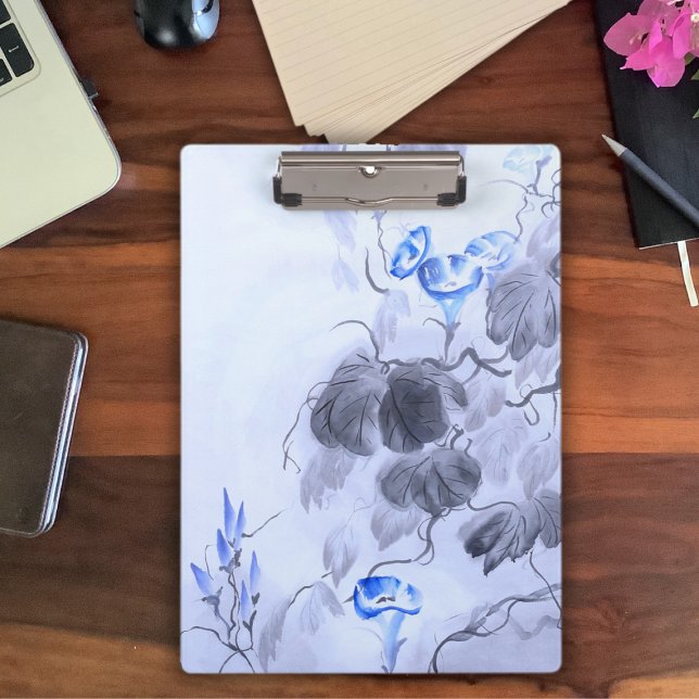 Blaue Blume Klemmbrett (Von Creator hochgeladen)