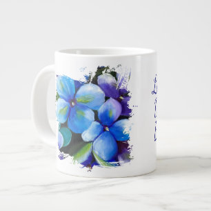 Blaue Blume Lass deinen Traum erblühen Tasse