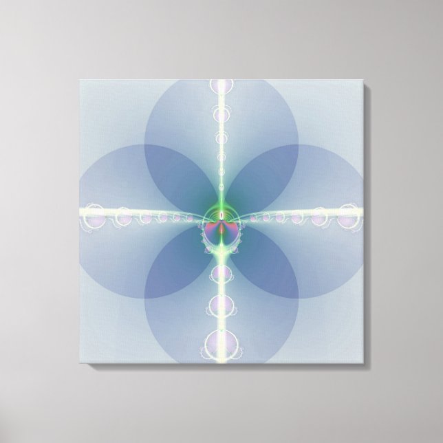 Blaue Blume Leinwanddruck (Vorderseite)