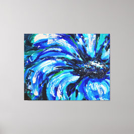 Blaue Blume Leinwanddruck