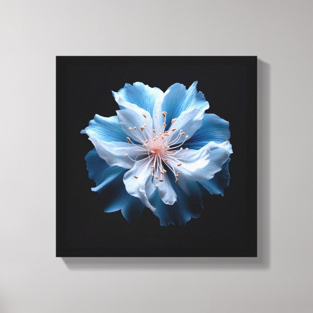 Blaue Blume Leinwanddruck (Vorderseite)
