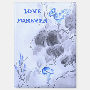 Blaue Blume Magnet