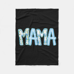 Blaue Blume Mama süße Mutter Oma Geschenk für Mütt Fleecedecke
