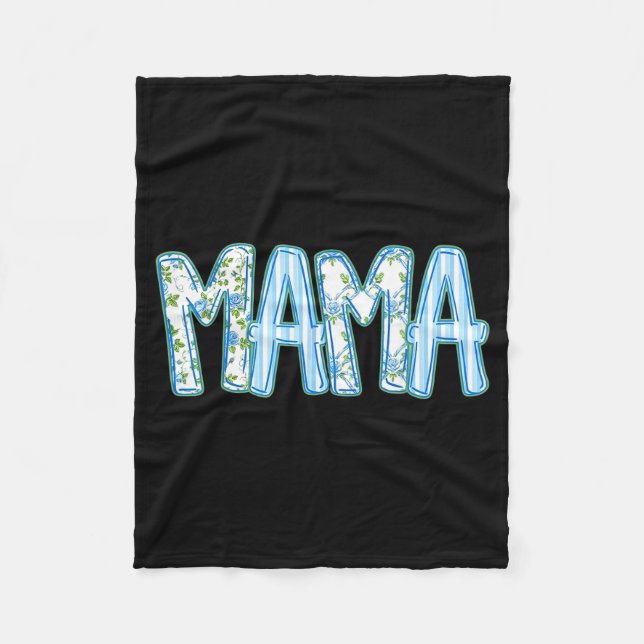 Blaue Blume Mama süße Mutter Oma Geschenk für Mütt Fleecedecke (Vorderseite)