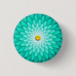 Blaue Blume Mandala-68566 Button