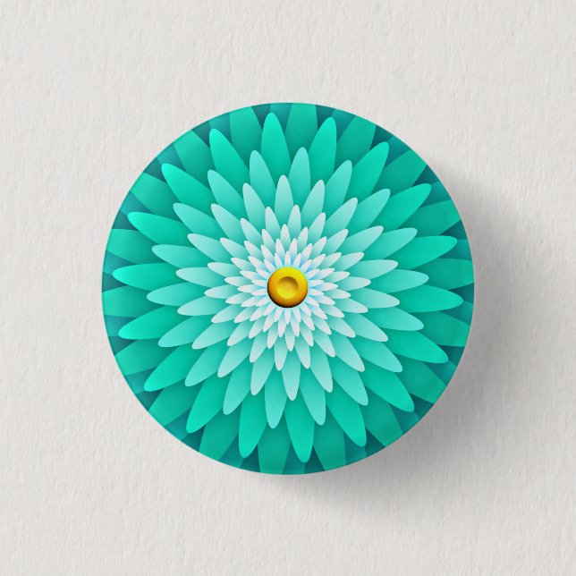 Blaue Blume Mandala-68566 Button (Vorderseite)