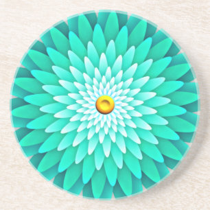 Blaue Blume Mandala-68566 Getränkeuntersetzer