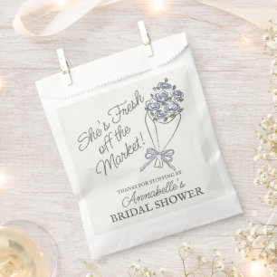 Blaue Blume Markt Frisches Brautparty Geschenktütchen