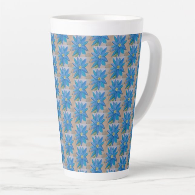 Blaue Blume Milchtasse (Rechte Ecke)