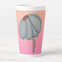 Blaue Blume mit rosa Hintergrund
