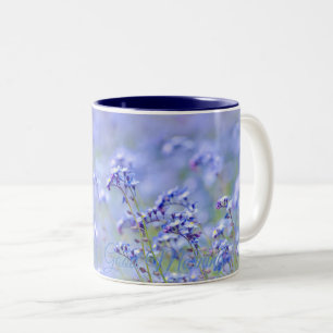 Blaue Blume morgens Tasse