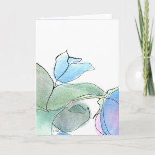 Blaue Blume Notecard Karte