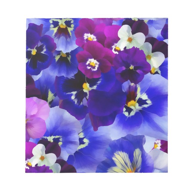 Blaue Blume Notizblock (Vorderseite)
